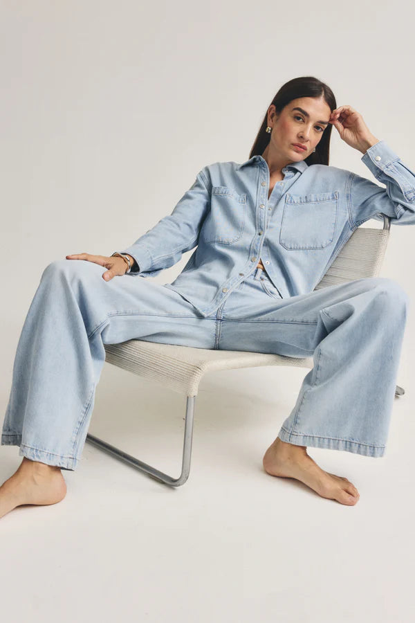 Pistola Jadyn Mid Rise Palazzo Jean