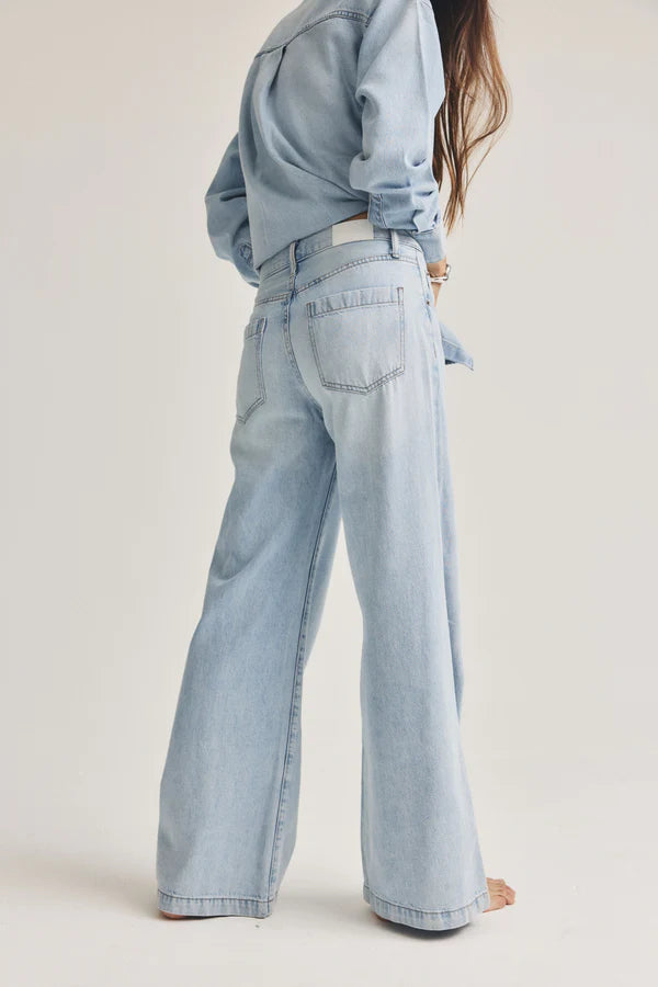 Pistola Jadyn Mid Rise Palazzo Jean