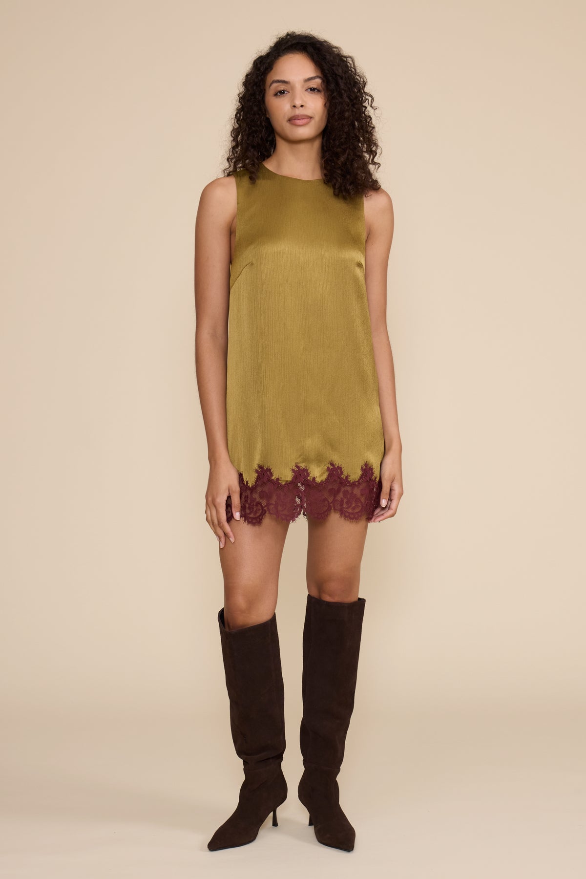 Lucy Paris Roxy Lace Hem Dress