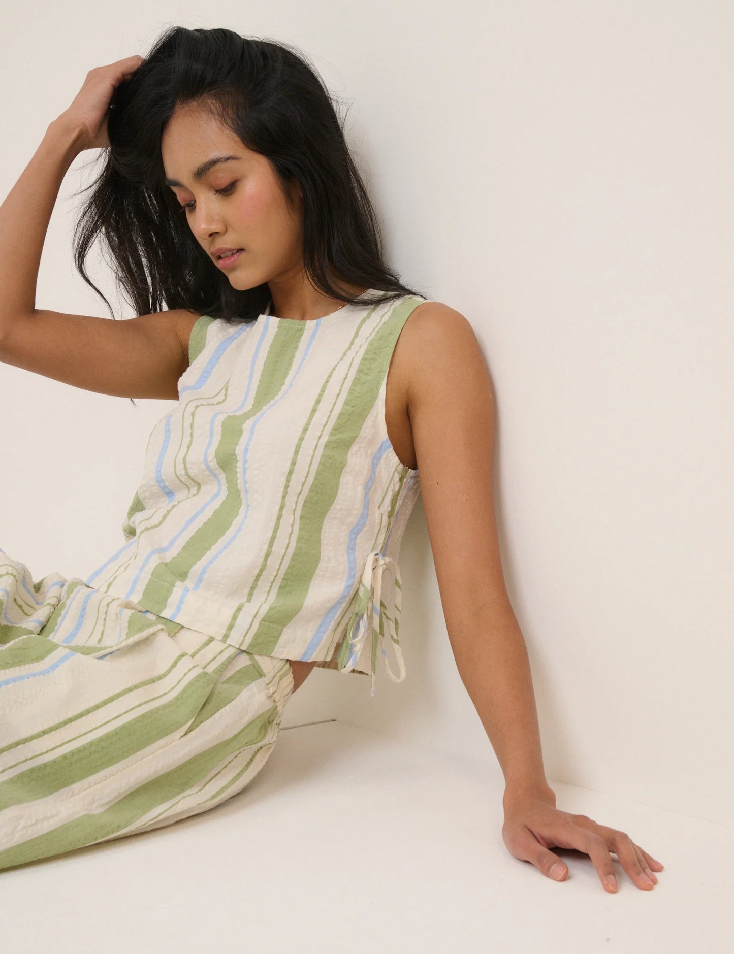 Nobody's Child - Green and Blue Swing Top