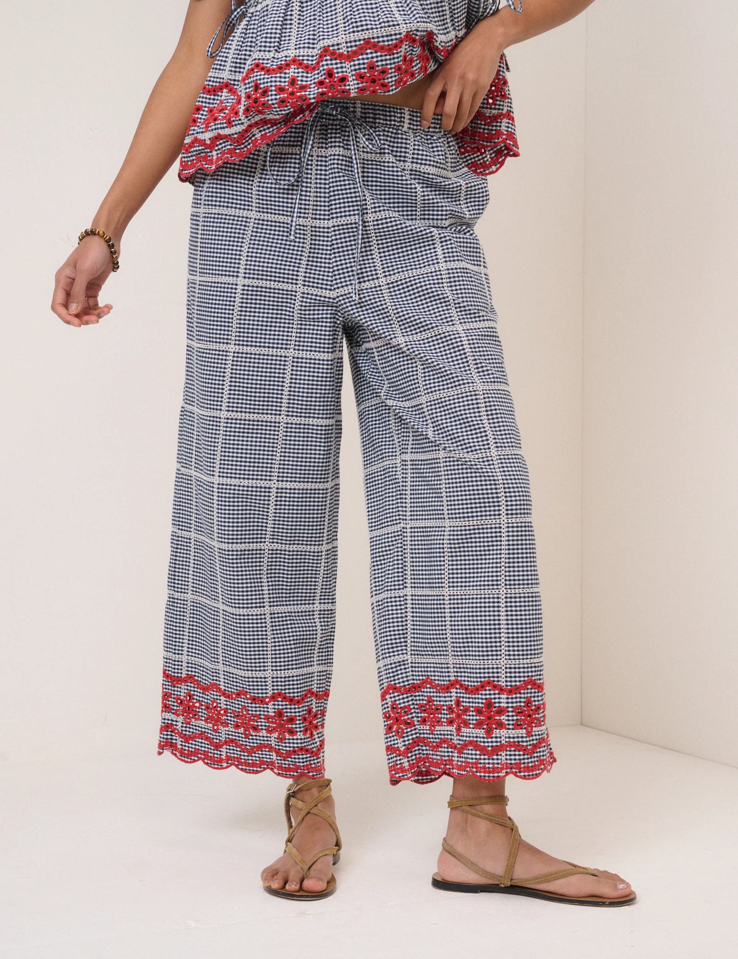 Nobody's Child - Black Gingham Cropped Trousers