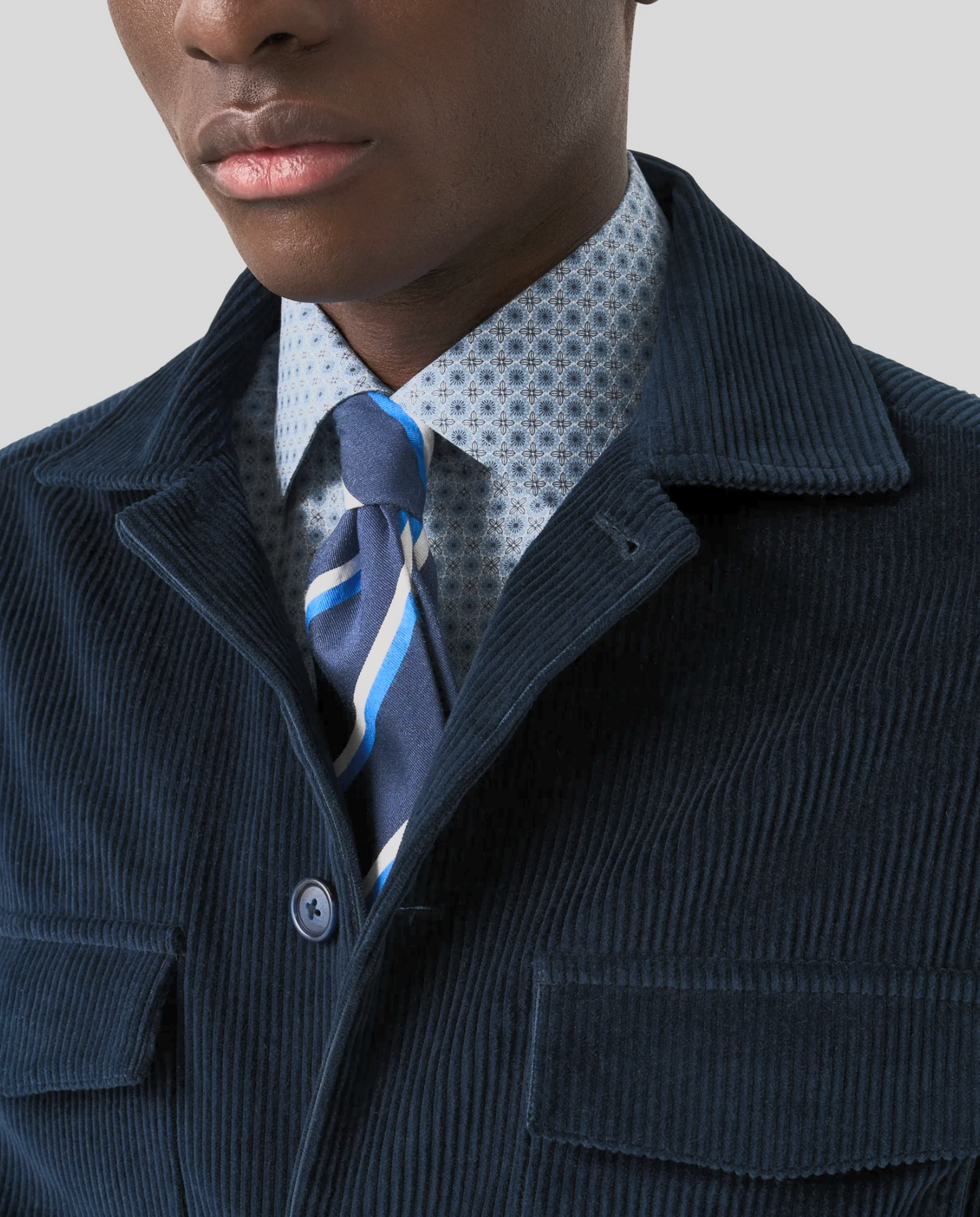 Blue Medallion Twill Shirt