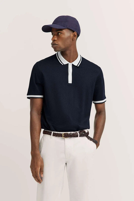 Contrast Collar SS Polo