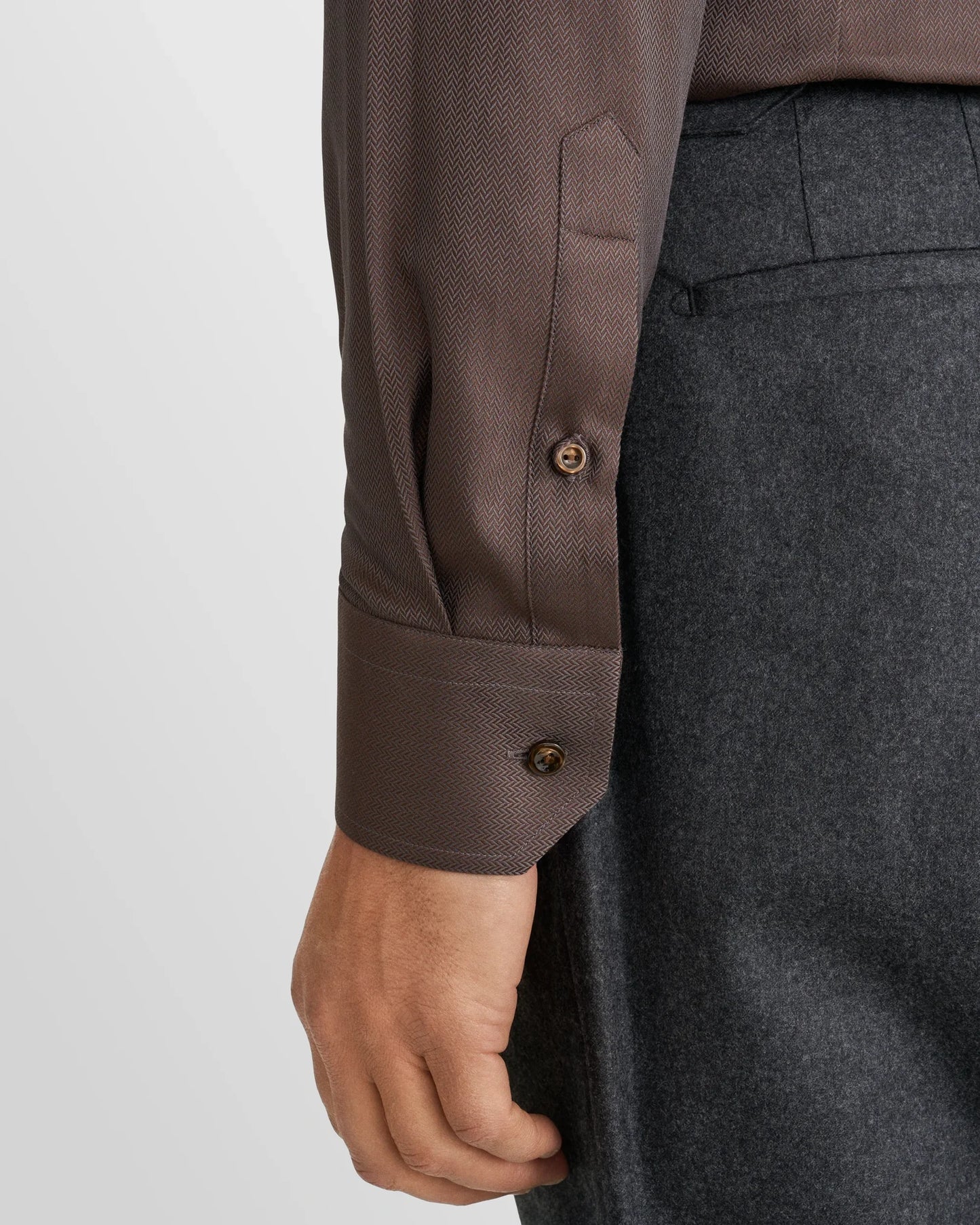 Eton Herringbone Signature Twill Shirt