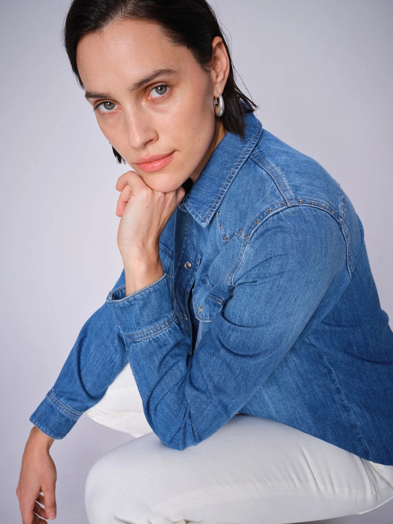 Elvira Denim Shirt - Mos Mosh - Women's Denim Shirt