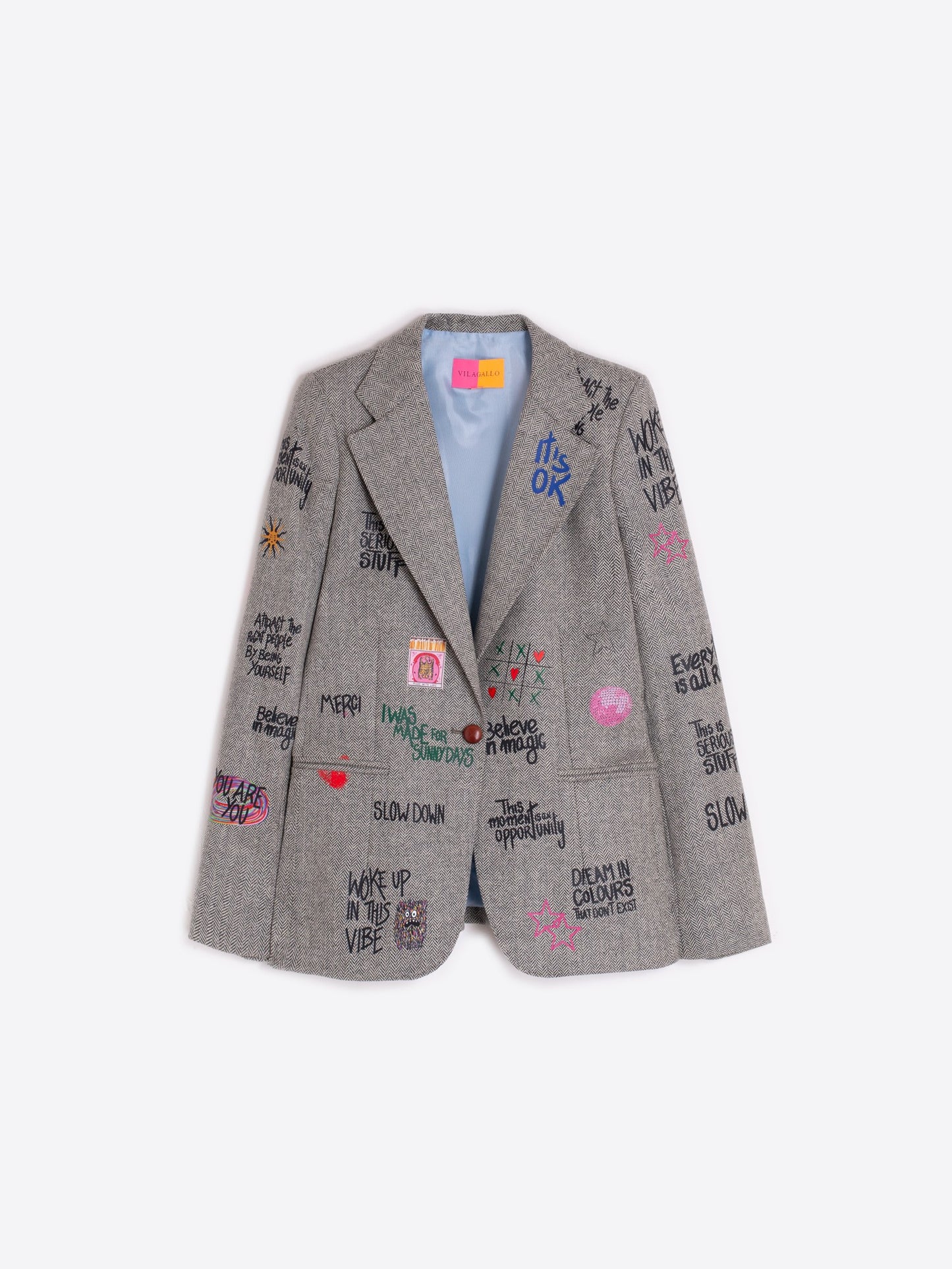 Graffiti Herringbone Blazer