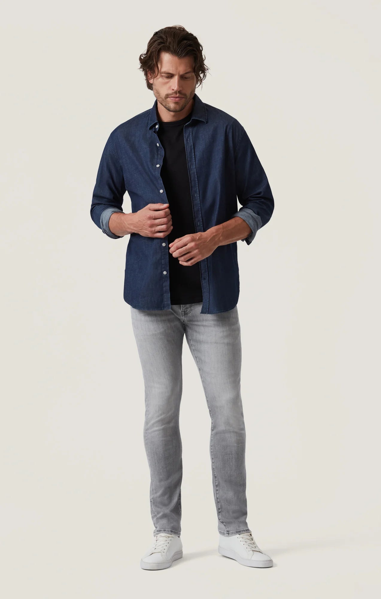 Cool Light Grey Organic Jean - 34 Heritage