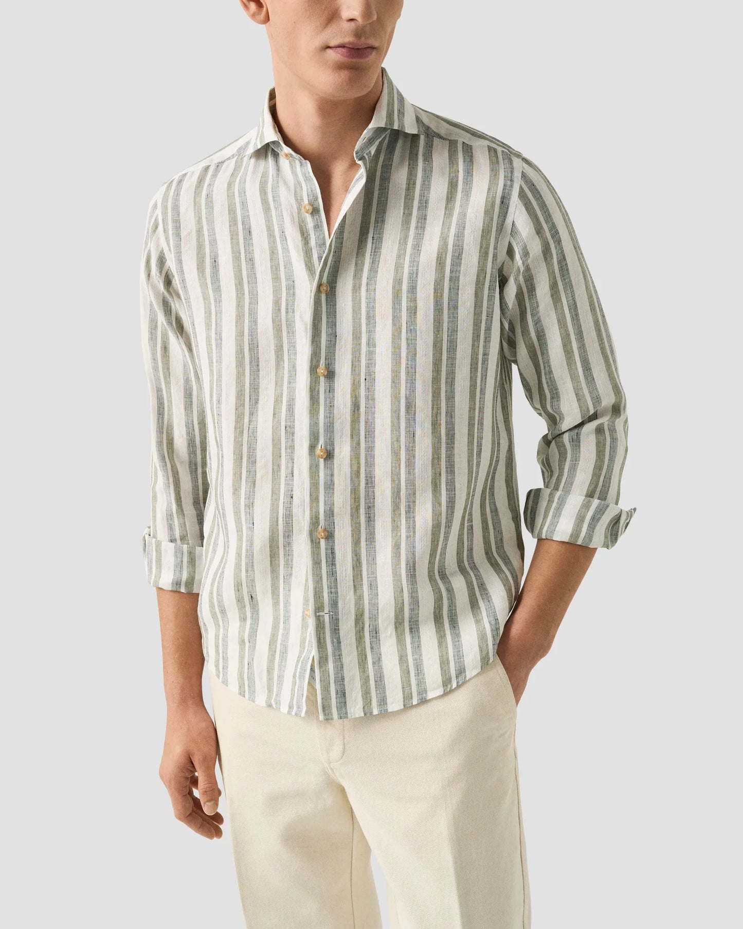 Eton Linen Muted Stripe