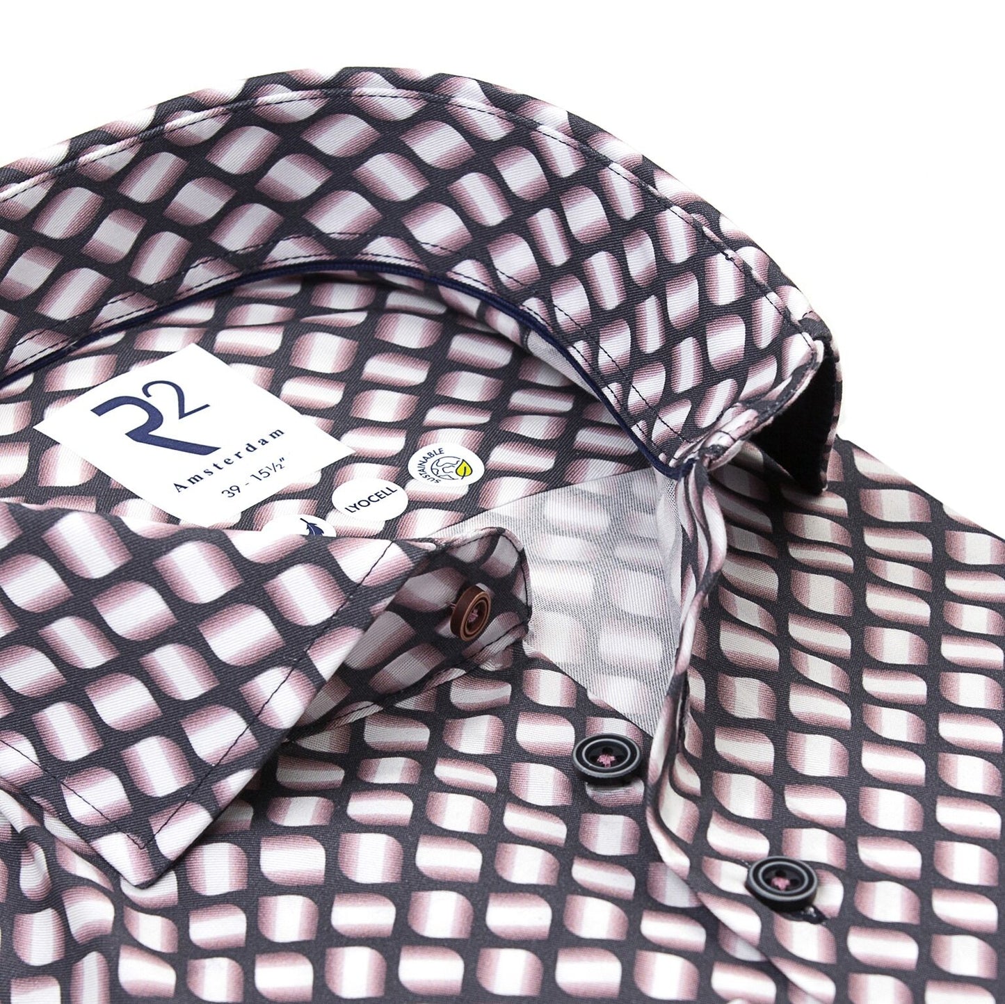 R2 Amsterdam Geometric Dress Shirt